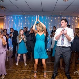 NWT David’s Bridal Teal Short Chiffon Dress